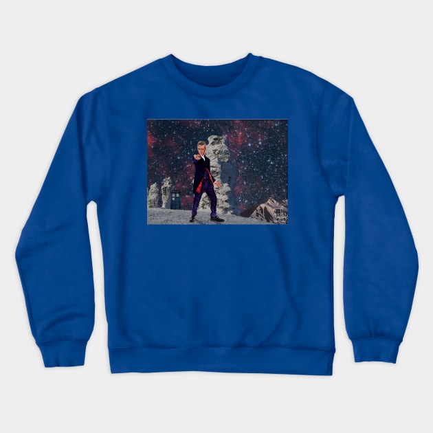 12th Doctor Crewneck Sweatshirt by mjartscom